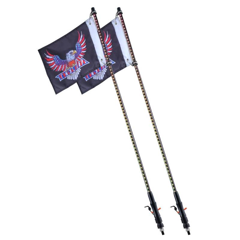 LED šviesos antena 90 cm RGB ATV UTV0