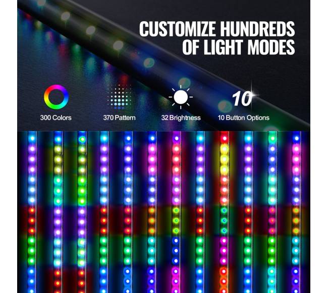LED šviesos antena 90 cm RGB ATV UTV3