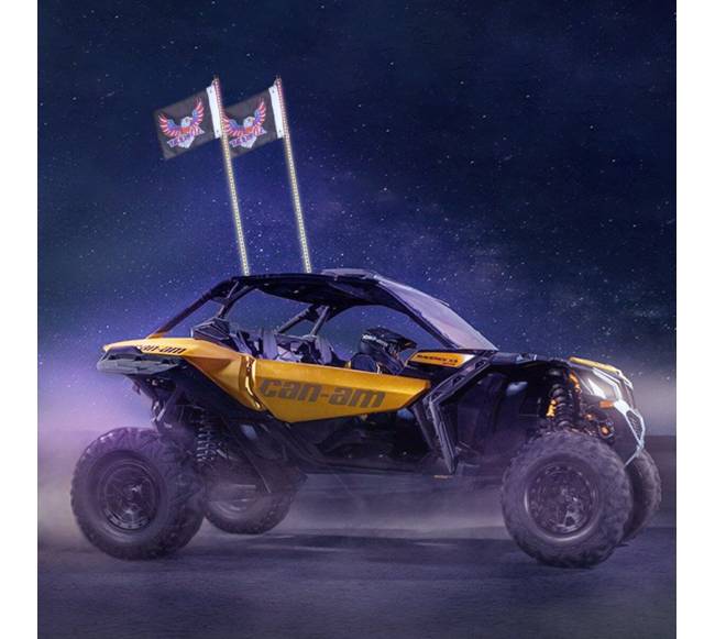 LED šviesos antena 90 cm RGB ATV UTV7