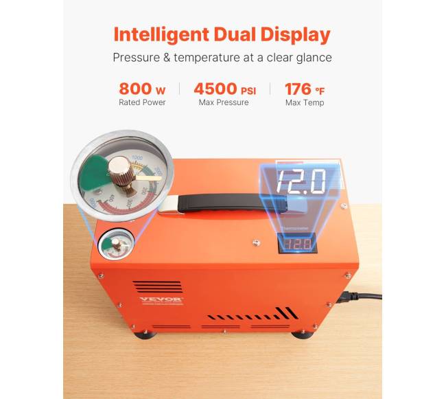 PCP oro kompresorius 800W 30Mpa dviejų cilindrų3