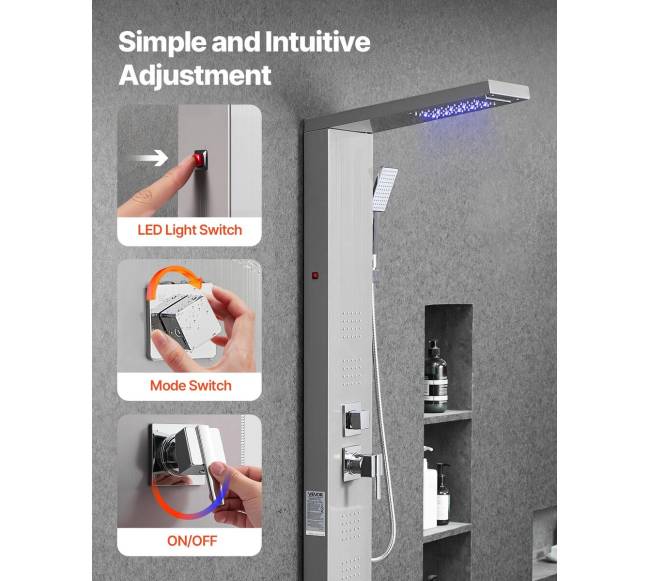 Dušo sistema su lietaus galvute 5 režimai5