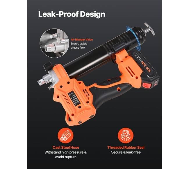 Kompaktiškas belaidis tepalinis pistoletas 55 MPa3