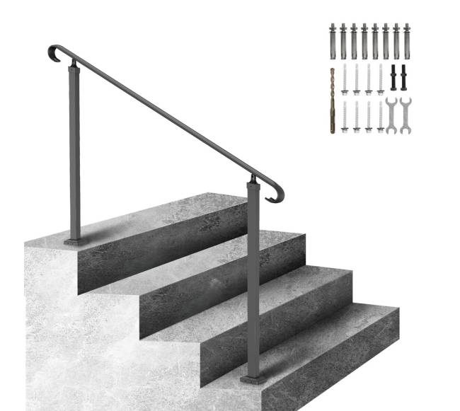 kaltiniais turėklais laiptams 2-3 pakopų8