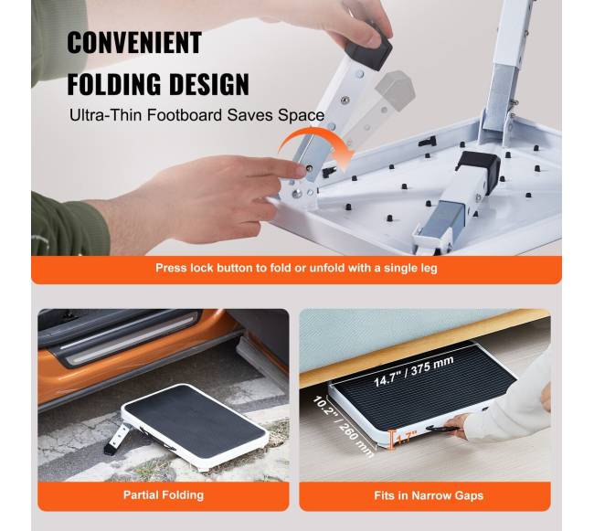 Plieninė sulankstoma vieno laiptelio kopėčia3