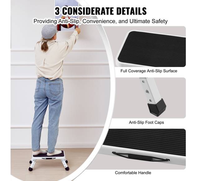 Plieninė sulankstoma vieno laiptelio kopėčia4