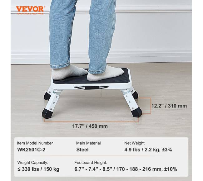 Plieninė sulankstoma vieno laiptelio kopėčia6