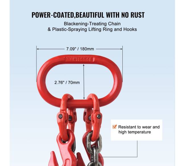 G80 dvikojė grandinė su kabliais 180 cm5