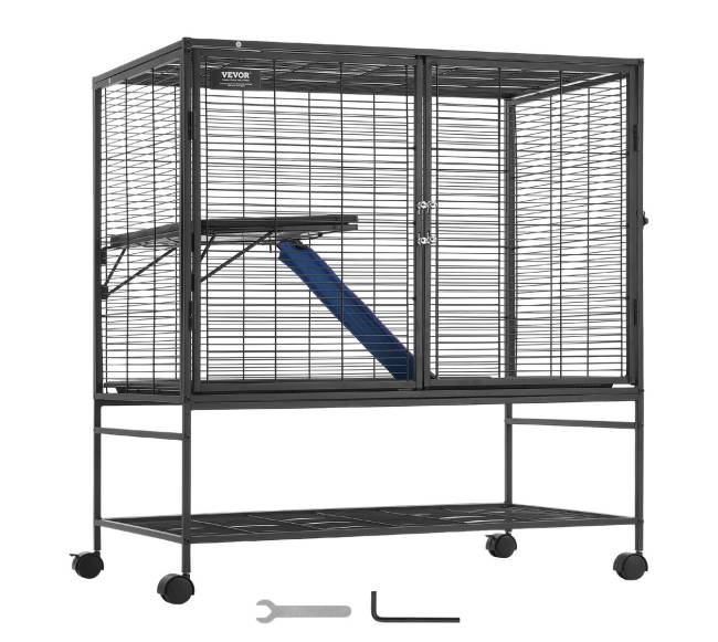 Mažas gyvūnų narvas ant ratukų 2 aukštų8