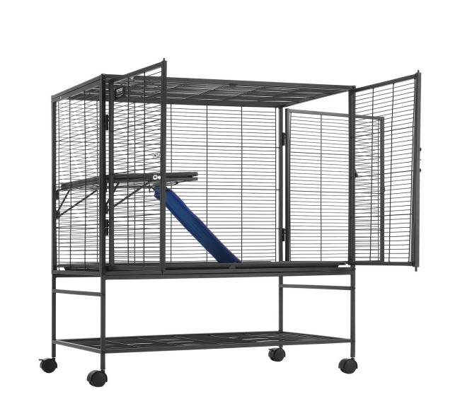 Mažas gyvūnų narvas ant ratukų 2 aukštų10