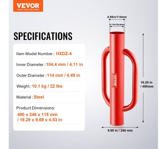 tvoros stulpo kaliklis su rankenomis 101,6 mm6