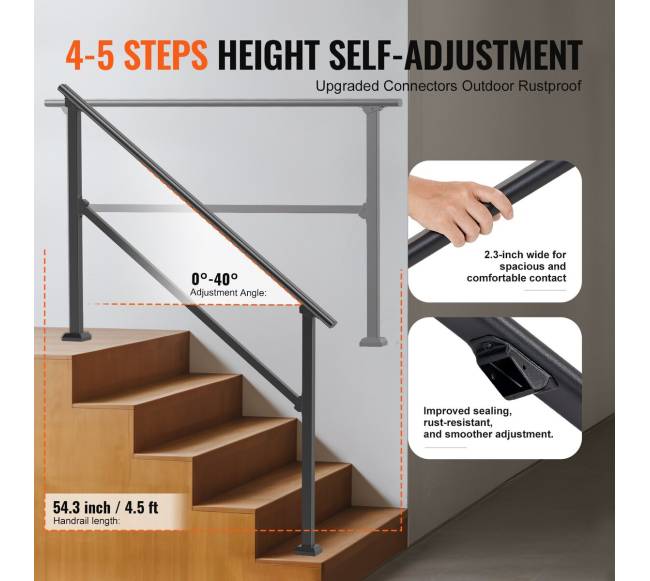 Lauko ranktūriai 4-5 pakopoms juodi2