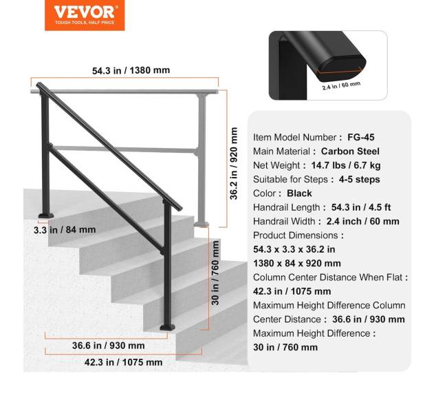 Lauko ranktūriai 4-5 pakopoms juodi6