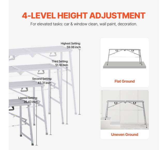 Reguliuojama darbo platforma su 360 kg apkrova3