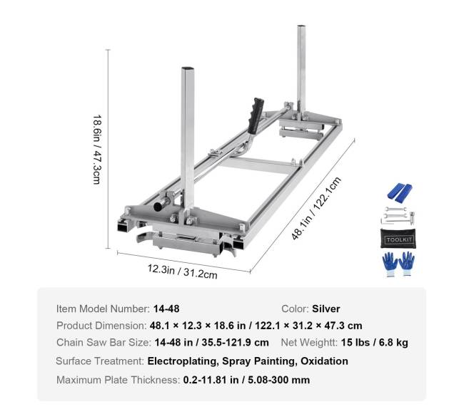 Nešiojama pjūklų lentpjūvė 14-48 cm6