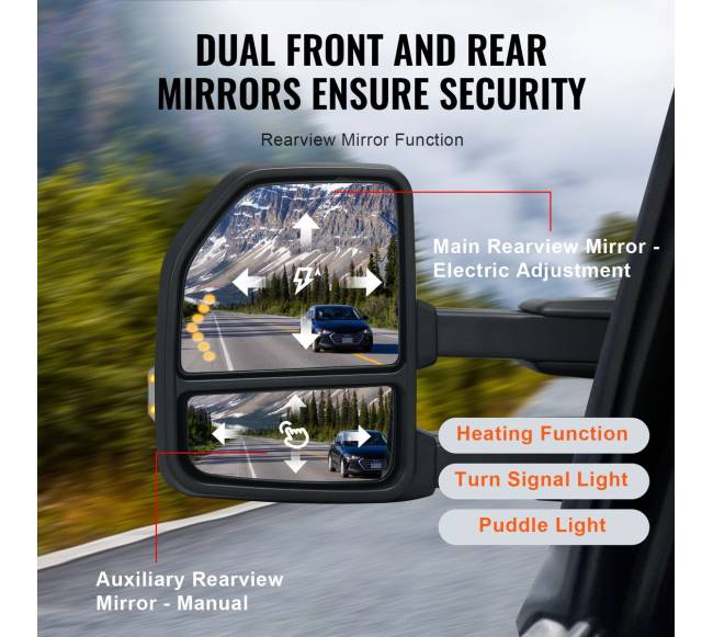 Šildomi veidrodžiai Ford F150 2015-20183