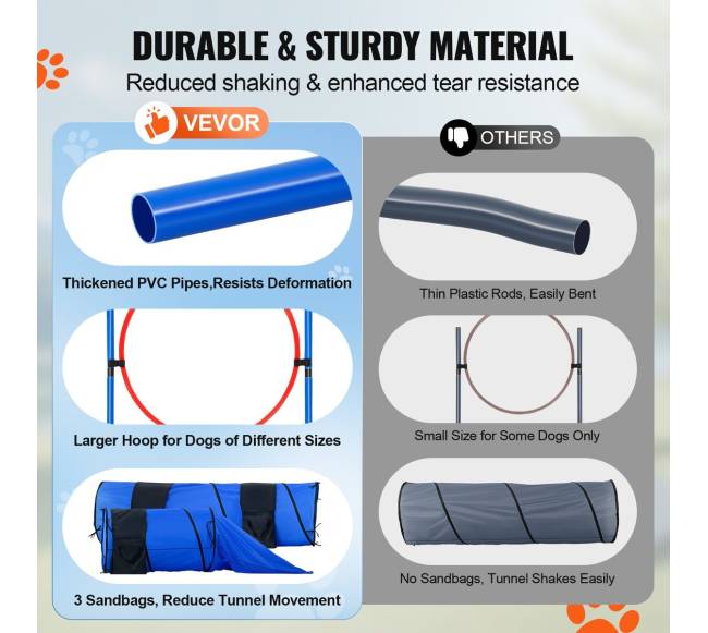 Šunų vikrumo treniruočių įranga - 7 dalių komplektas2