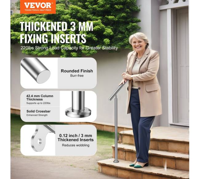 Nerūdijančio plieno turėklai lauko laiptams1