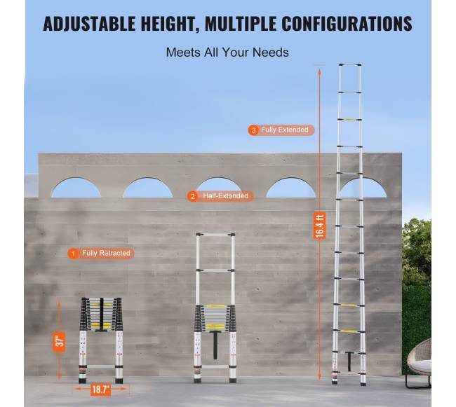 Ištraukiamos kopėčios 5 m5