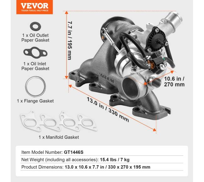 Turbo komplektas su vožtuvu Chevrolet Cruze 2011-2019 1.4T6
