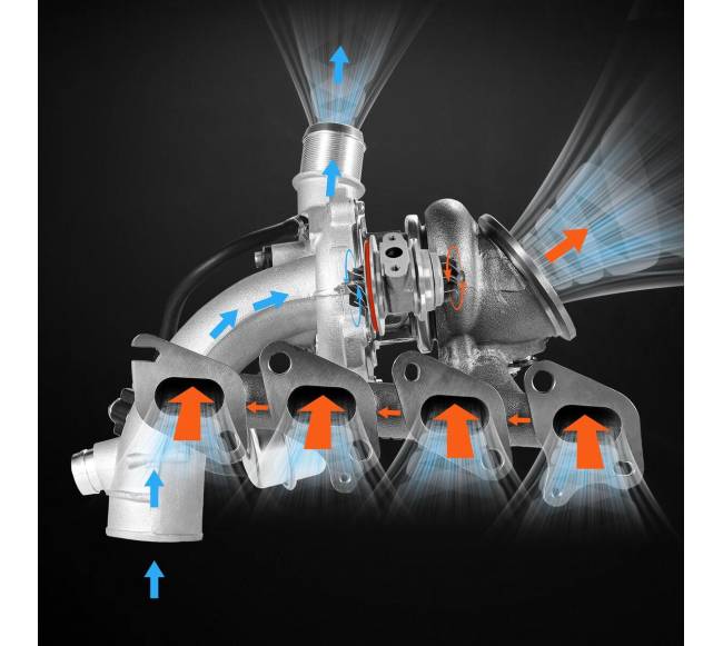 Turbo komplektas su vožtuvu Chevrolet Cruze 2011-2019 1.4T7