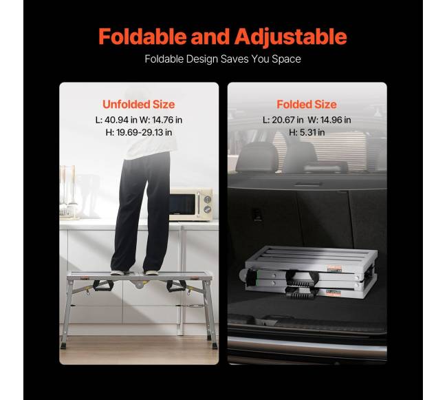 Reguliuojamas aukštos kopėčios platforma 180 kg1