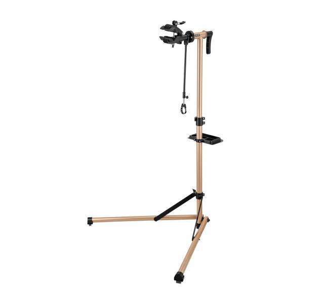 Dviračių taisymo stovas su įrankių dėklu0