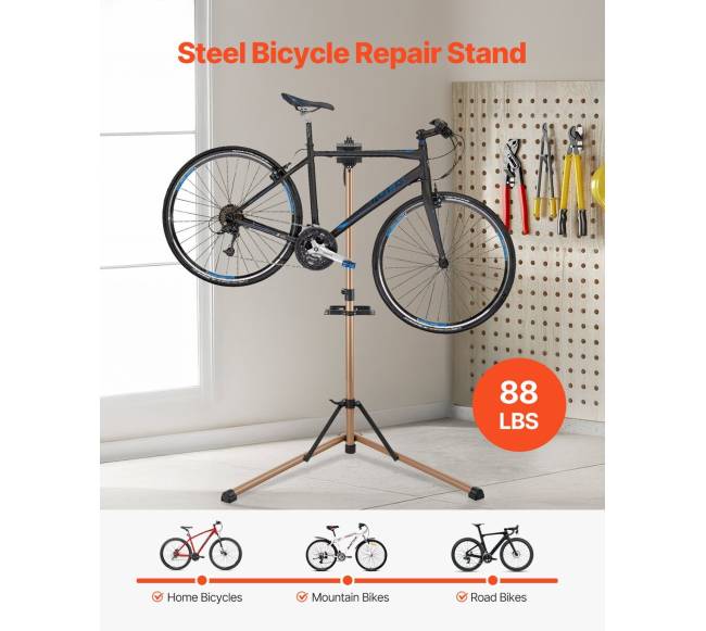 Dviračių taisymo stovas su įrankių dėklu1