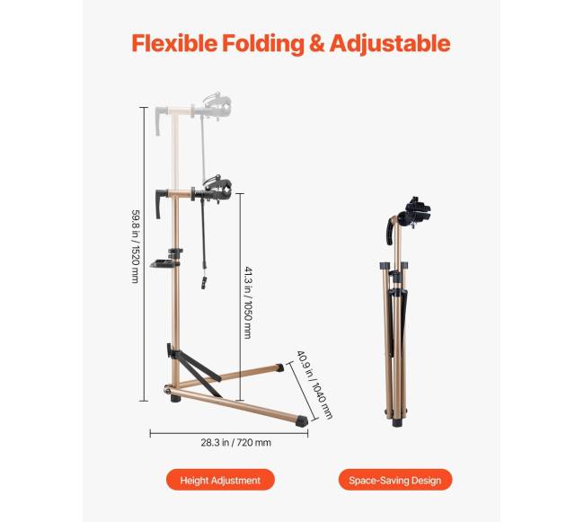 Dviračių taisymo stovas su įrankių dėklu3