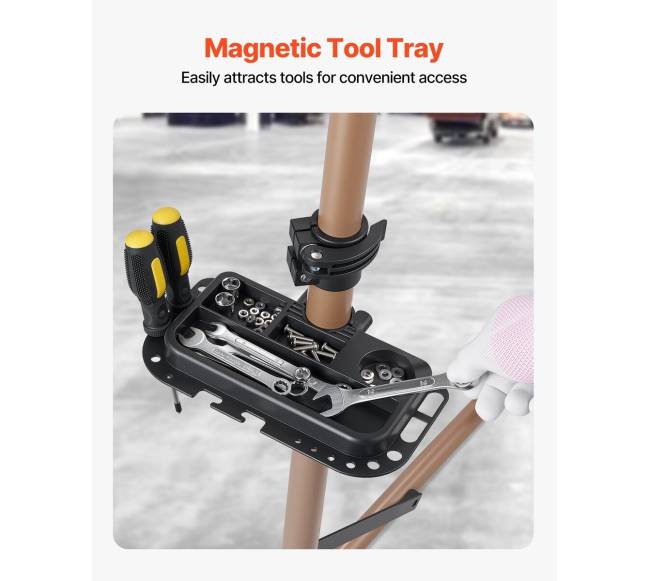 Dviračių taisymo stovas su įrankių dėklu5