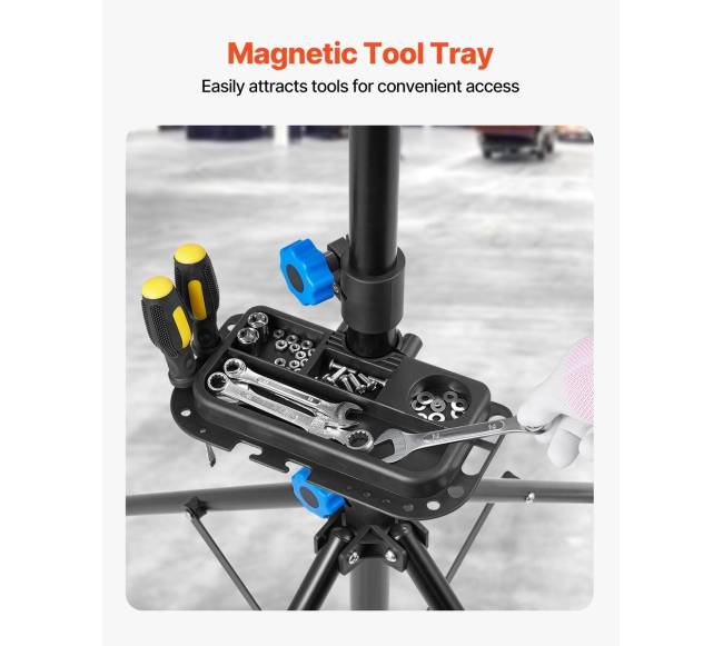 Dviračių remonto stovas su įrankių dėklu5