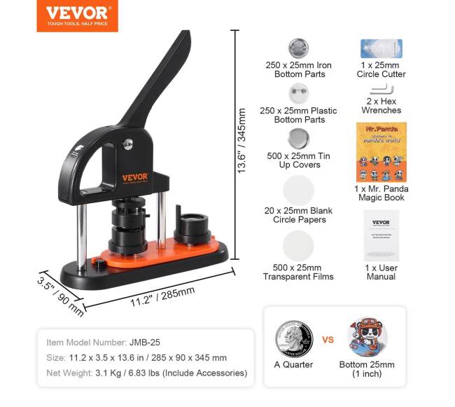 Ženkliukų gaminimo mašina vaikams 25 mm6