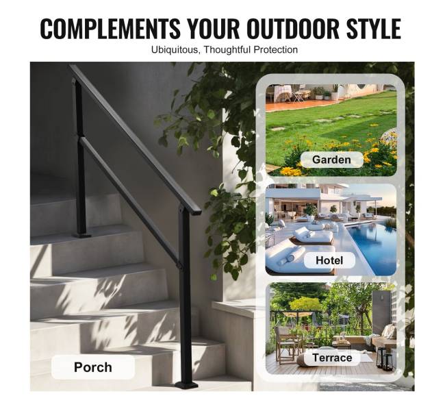 Lauko turėklai 4–5 laipteliams5