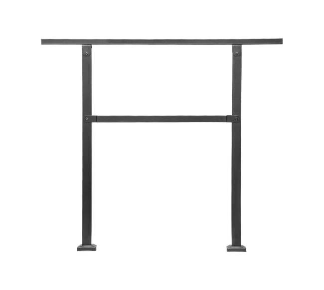 Lauko turėklai 2-3 laiptams juoda plieninė sija10