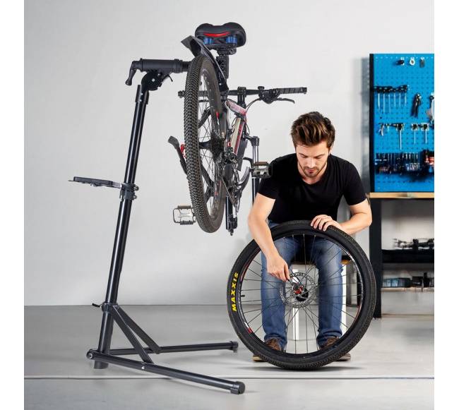 Dviračio remonto stovas su įrankių dėklu7