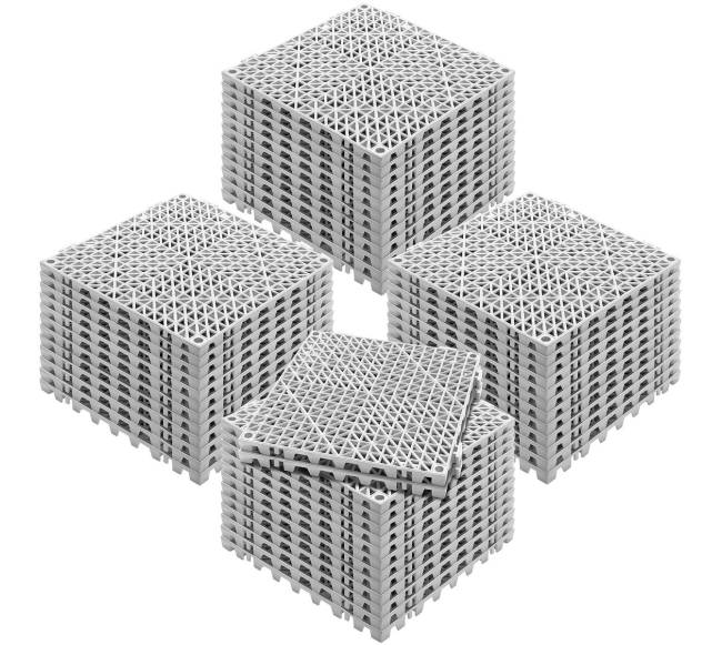 Modulinės sujungiamojo tipo grindų plytelės, 50 vnt., pilka8