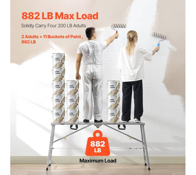 Reguliuojamo aukščio darbo platforma 400 kg2