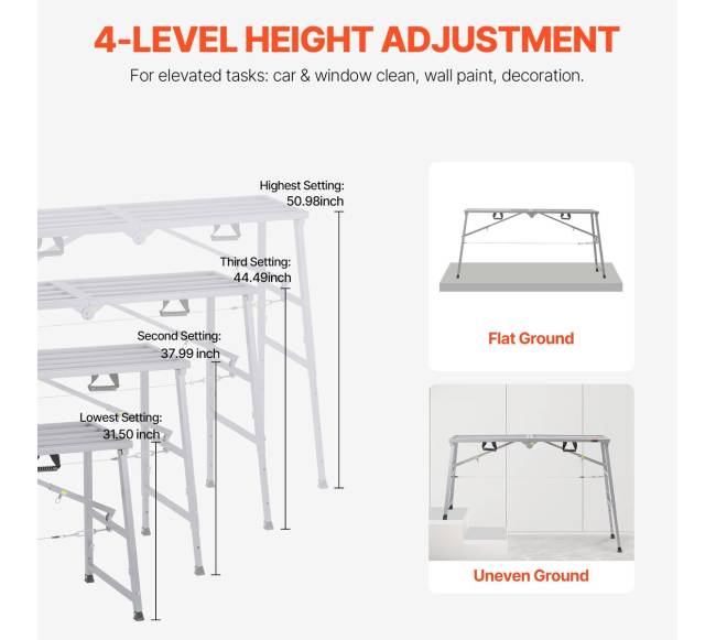 Reguliuojamo aukščio darbo platforma 400 kg3