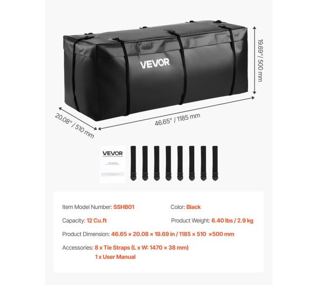 Vandeniui atspari krovinių pervežimo bagažinė6