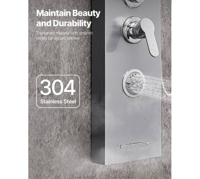 Dušo panelės sistema su masažo purkštukais5