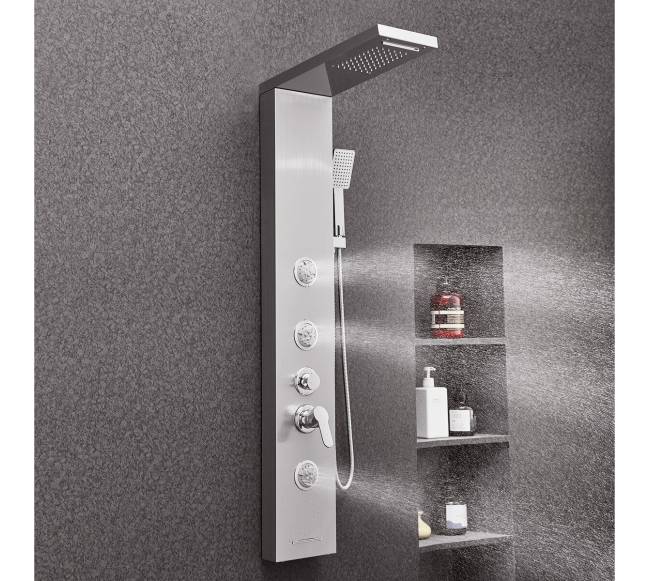 Dušo panelės sistema su masažo purkštukais7