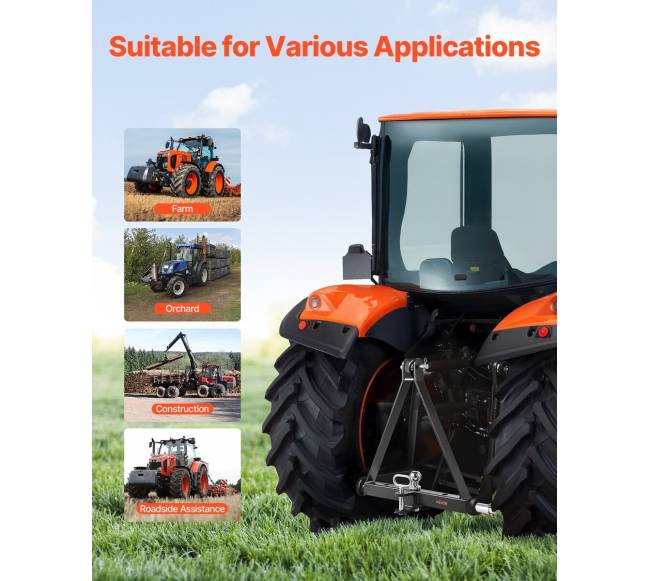 Trijų taškų 5 cm prikabinimo adapteris 2721 kg talpos3