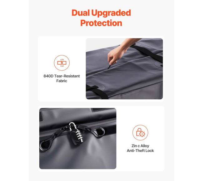 Vandeniui atsparus krovinių maišas 152 x 61 x 78 cm4