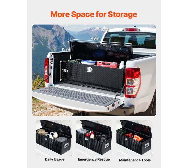 Aliumininė įrankių dėžė sunkvežimio lovai1