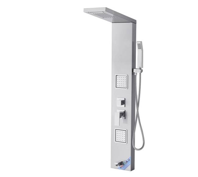 Dušo panelės sistema su lietaus galvučių masažu8