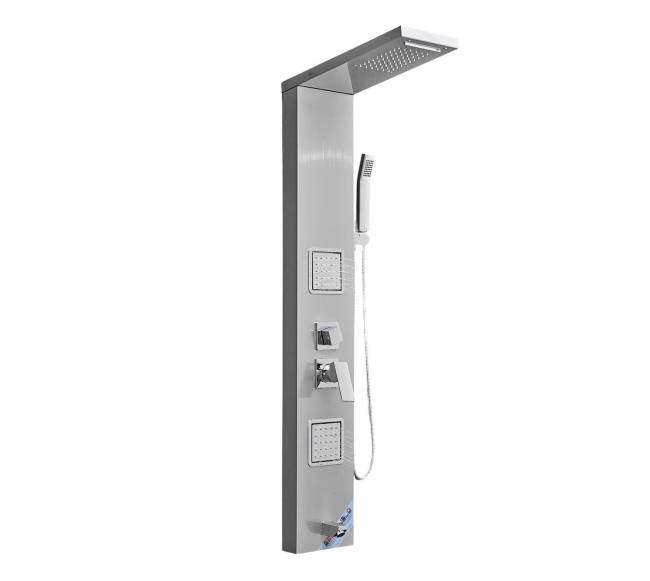 Dušo panelės sistema su lietaus galvučių masažu10