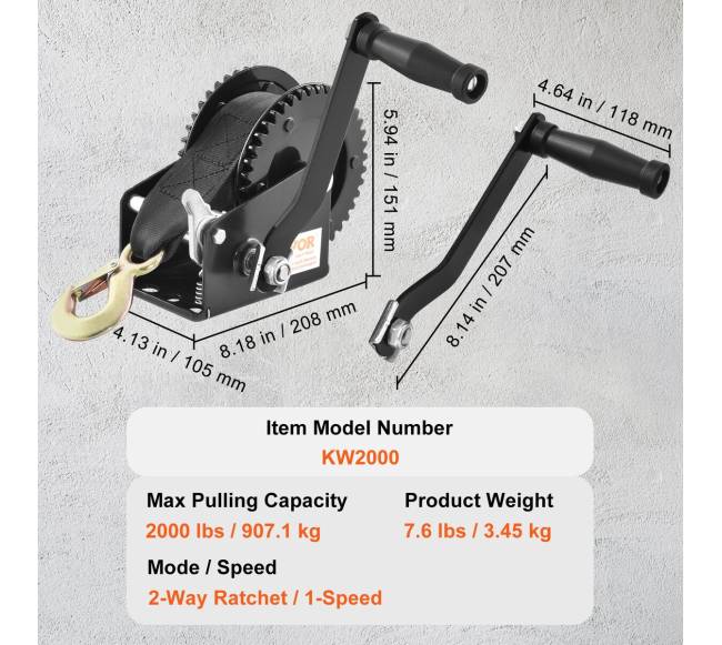 Rankinis gervė su 907 kg traukos galia6