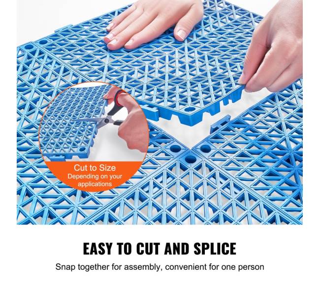 Į žemę įleidžiamos kilimėlių plytelės, 50 vnt., 30x30 cm, mėlynos3