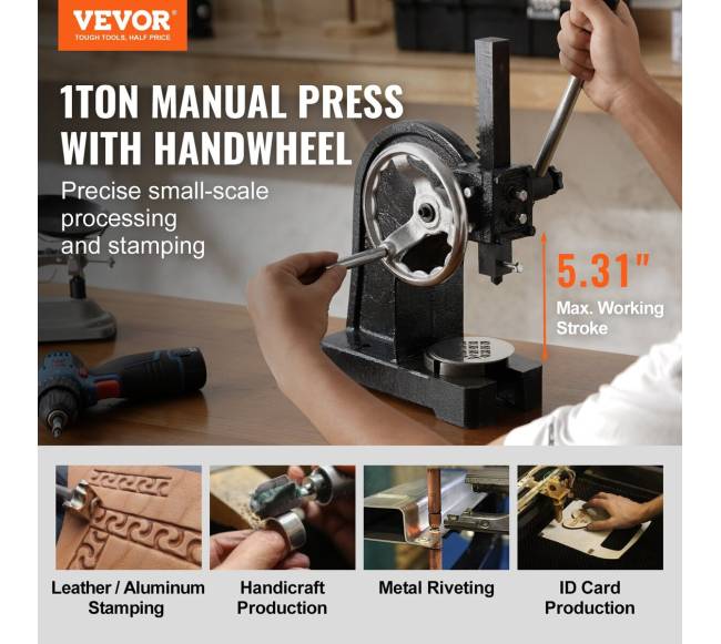 1 tonos kniedžių presas su ratuku1