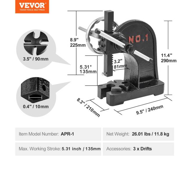 1 tonos kniedžių presas su ratuku6