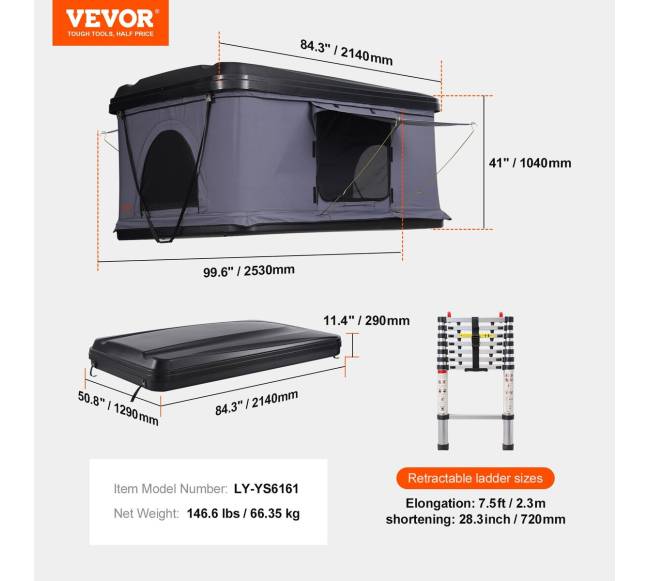 Kieto apvalkalo stogo tentas 2-3 asmenims6